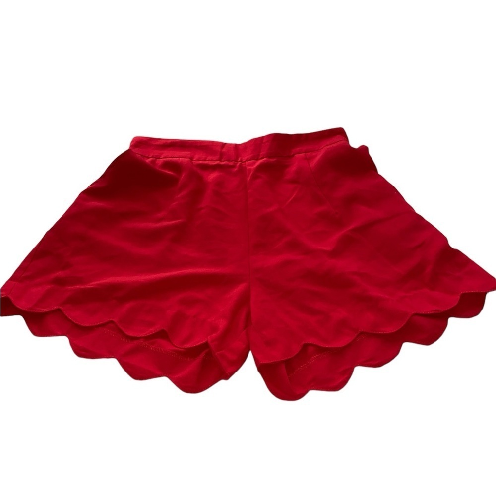 Jodifl dressy shorts pull on elastic in back scalloped at bottom size small NWT
